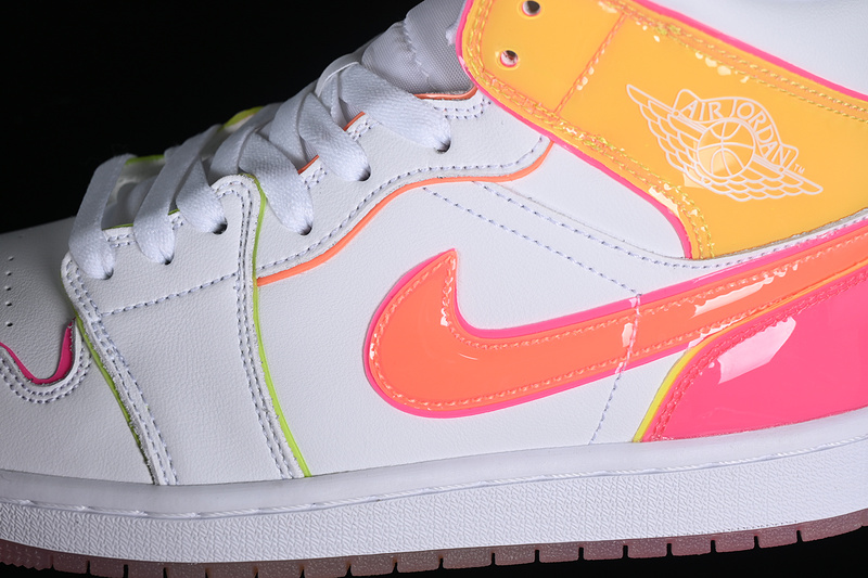 Air Jordan 1 Mid White/Hyper Crimson/Pink Blast 27