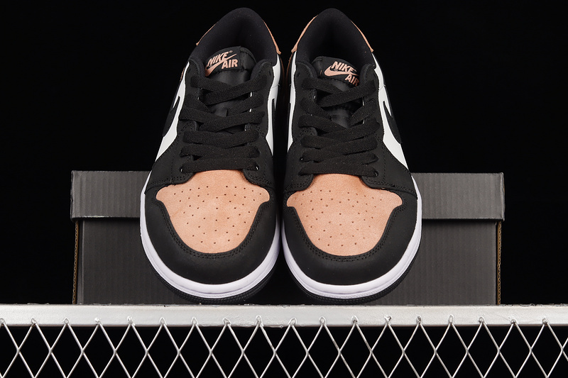 Air Jordan 1 Low Og Black/Bleached Coral-White 3