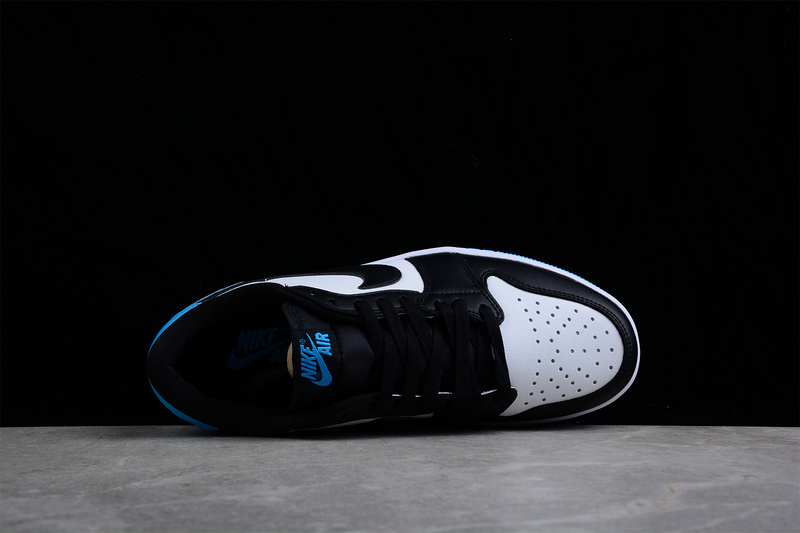 Air Jordan 1 Low Og Unc White/Dark Powder Blue-Black 3