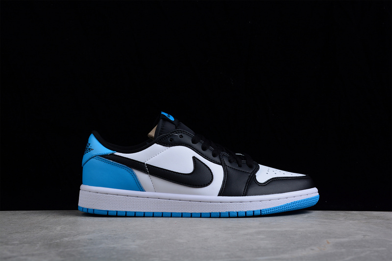 Air Jordan 1 Low Og Unc White/Dark Powder Blue-Black 21