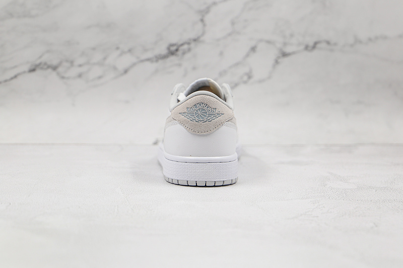 Air Jordan 1 Low White/White/Light Grey 3