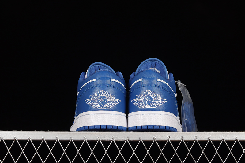 Air Jordan 1 Low White/White/Dark Marina Blue 11