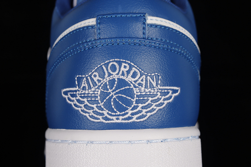 Air Jordan 1 Low White/White/Dark Marina Blue 13