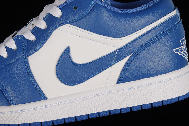 Air Jordan 1 Low White/White/Dark Marina Blue 27