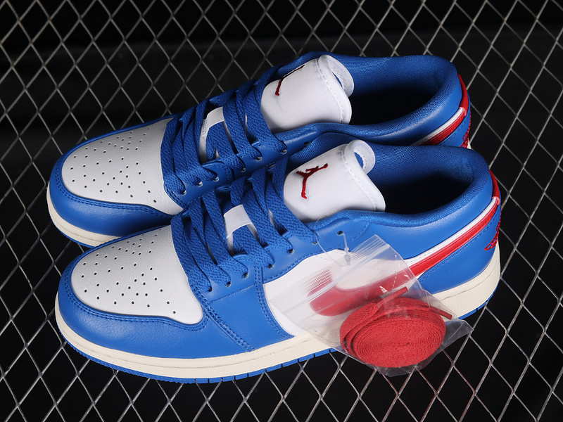 Air Jordan 1 Low Sport Blue/Gym Red-White-Sail 25