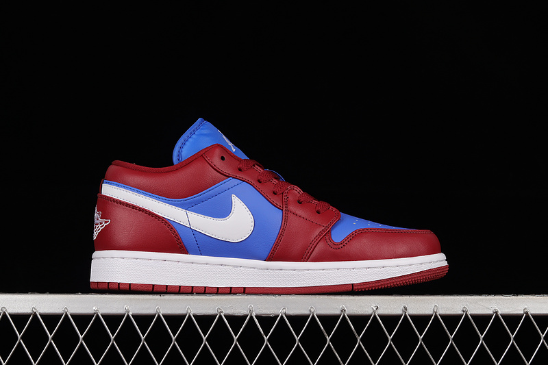 Air Jordan 1 Low Pomegranate/Medium Blue-White 11