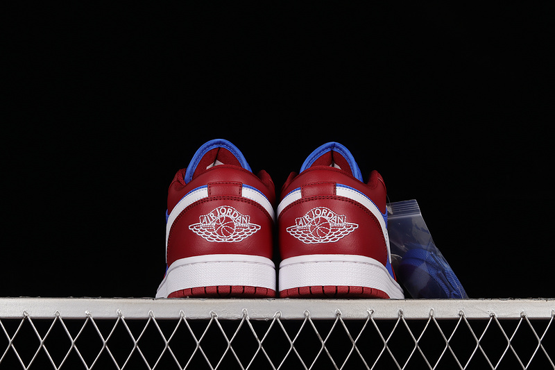 Air Jordan 1 Low Pomegranate/Medium Blue-White 25