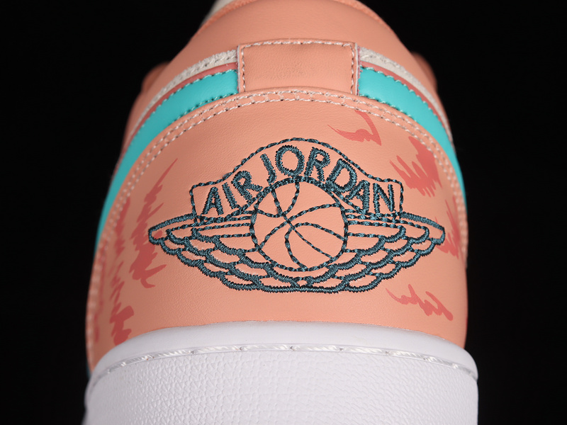 Air Jordan 1 Low Light Madder Root/Dark Teal Green 25