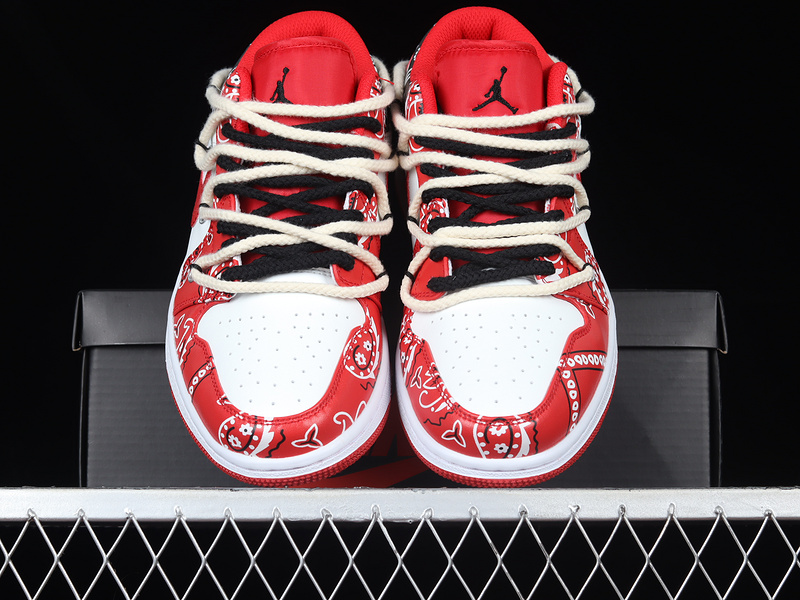 Air Jordan 1 Low Vibe White/Black/Red 15