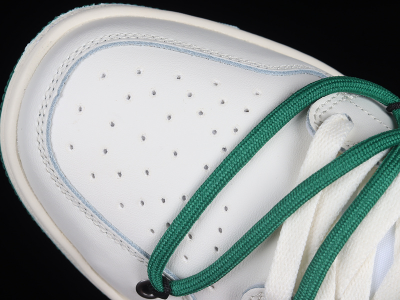 Air Jordan 1 Low Vibe White/White/Green 7