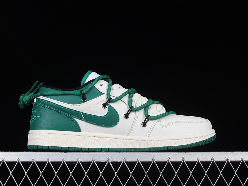 Air Jordan 1 Low Vibe White/White/Green 23