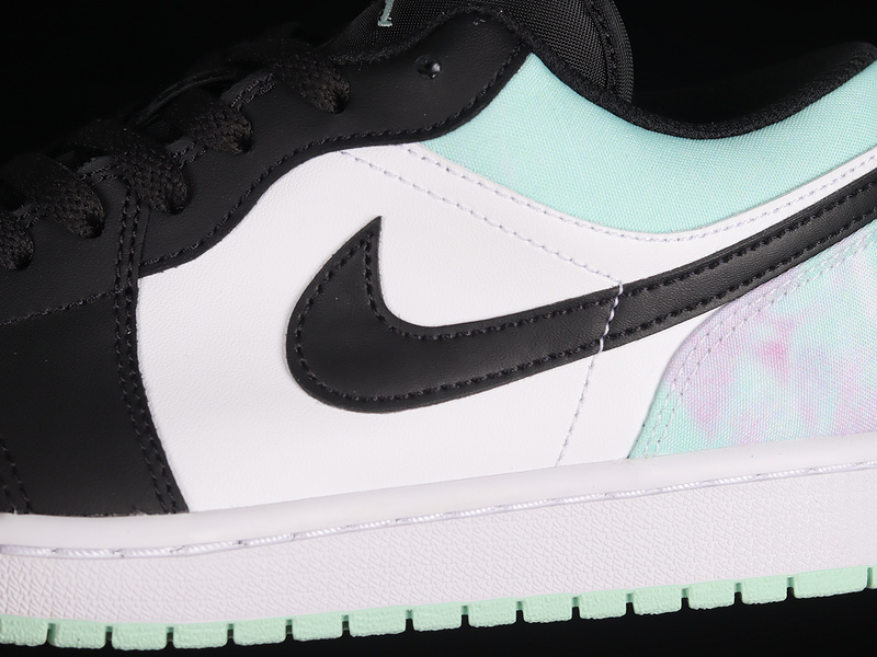 Air Jordan 1 Low Se Tie-Dye White/Mint Foam/Black 7