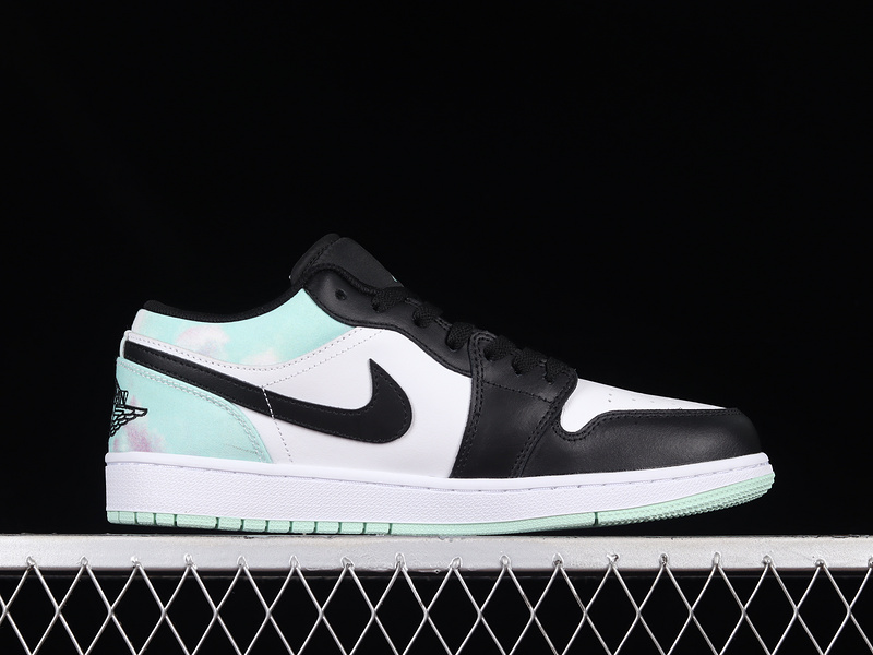 Air Jordan 1 Low Se Tie Dye White/Mint Foam/Black 21