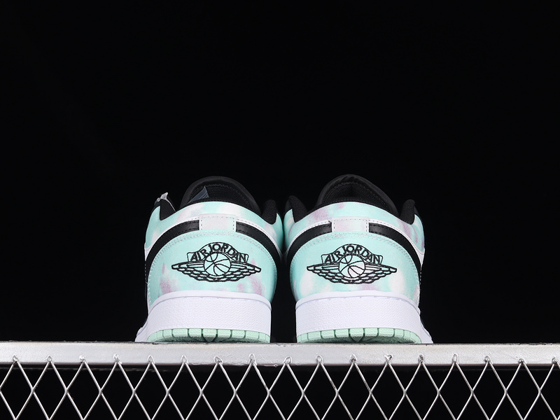 Air Jordan 1 Low Se Tie Dye White/Mint Foam/Black 25