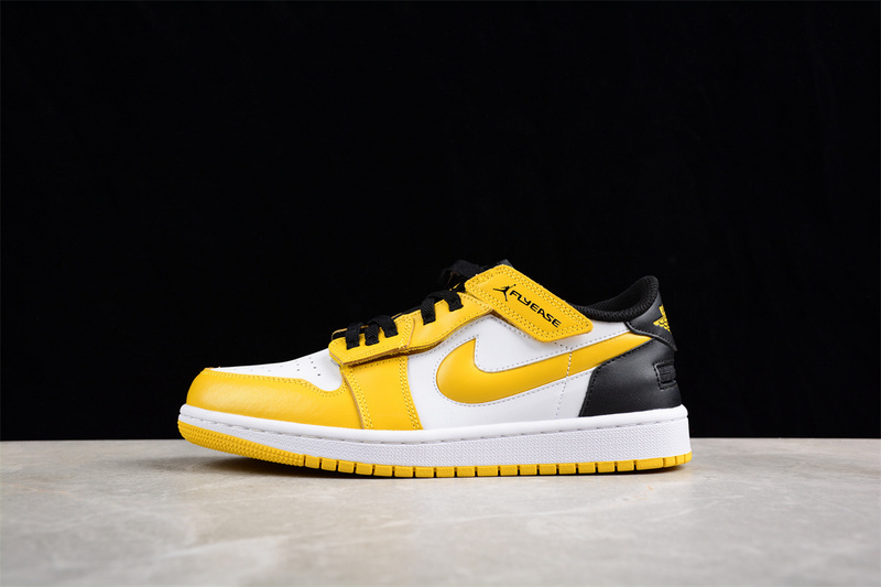 Air Jordan1 Low Flyease White/Black/Yellow 17