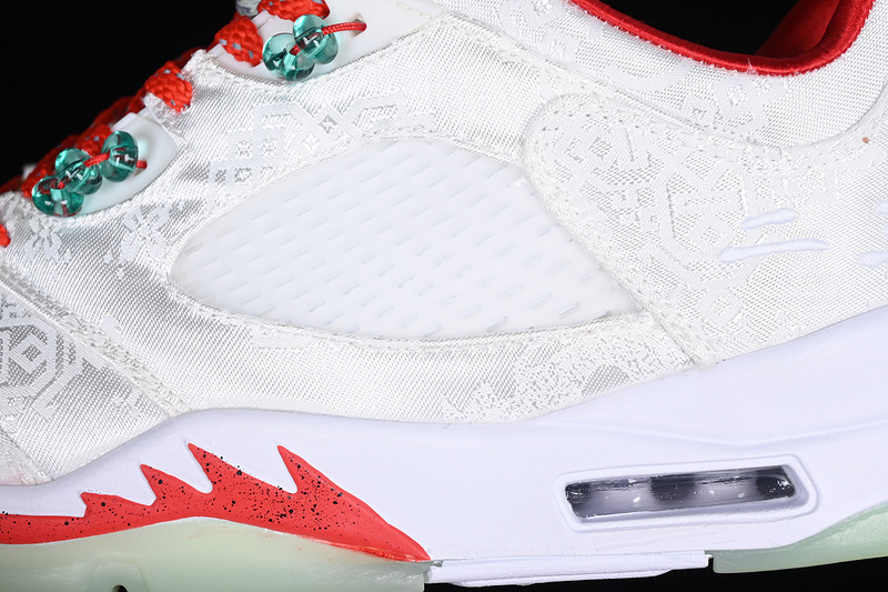 Air Jordan 5 Low White/Grey/Red/Green 5