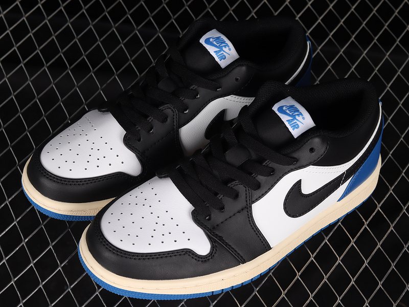 Air Jordan 1 Low White/Black/Navy Blue 5