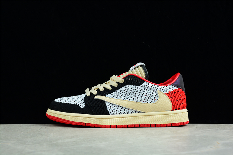 Air Jordan 1 Low Flyknit Red/Black/Beige 9