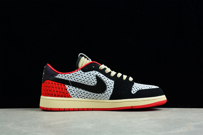 Air Jordan 1 Low Flyknit Red/Black/Beige 33