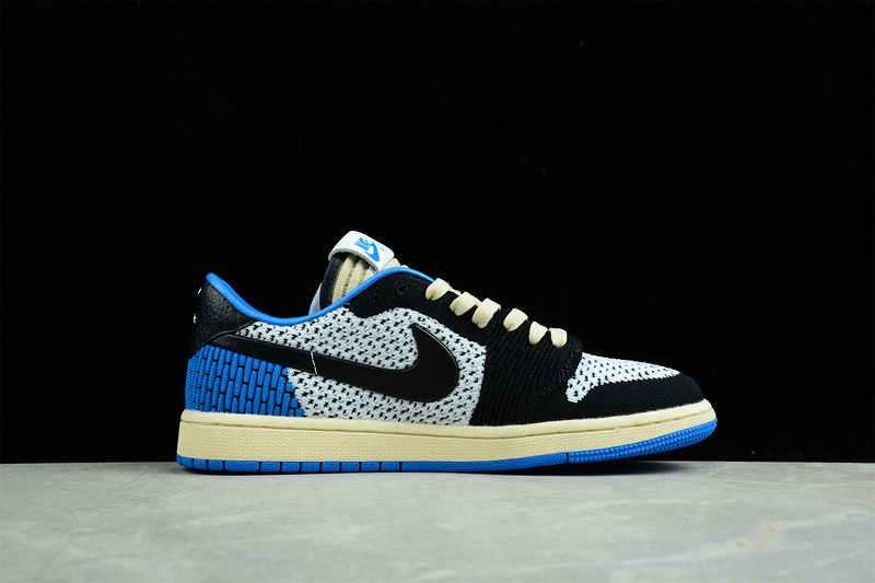 Air Jordan 1 Low Flyknit Blue/Black/Beige 15