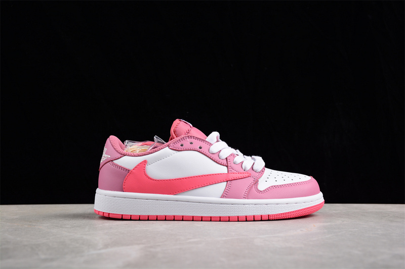 Fragment Travis Scott Air Jordan 1 Low White/Pink/Red 7