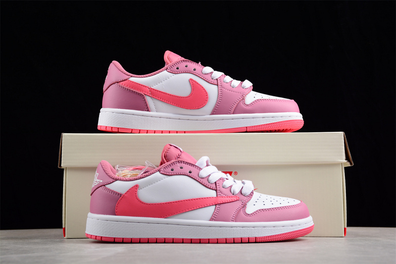 Fragment Travis Scott Air Jordan 1 Low White/Pink/Red 15