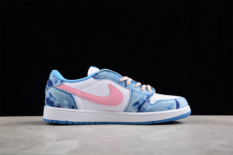 Travis Scott Air Jordan 1 Low Og Pink/Blue/White 3