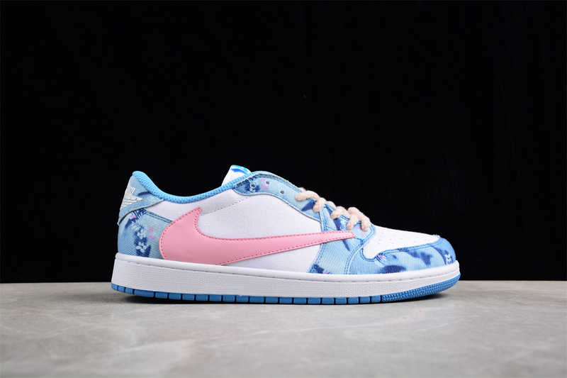 Travis Scott Air Jordan 1 Low Og Pink/Blue/White 11