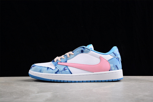 Travis Scott Air Jordan 1 Low Og Pink/Blue/White 25