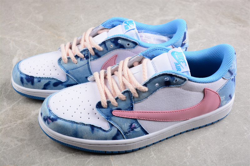 Travis Scott Air Jordan 1 Low Og Pink/Blue/White 29