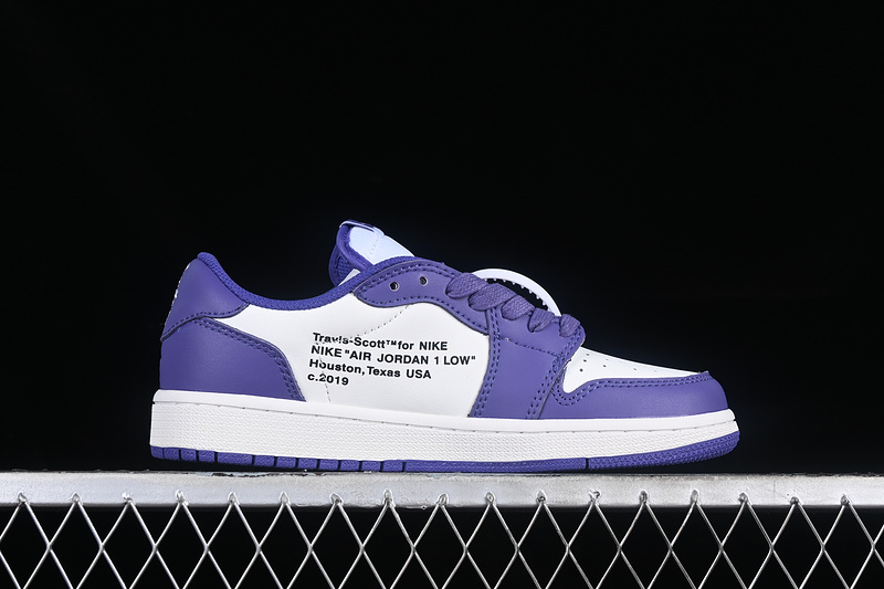 Travis Scott Air Jordan 1 Low Og White/Purple 5