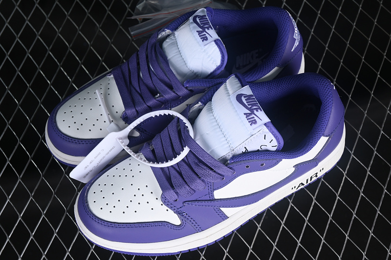 Travis Scott Air Jordan 1 Low Og White/Purple 19