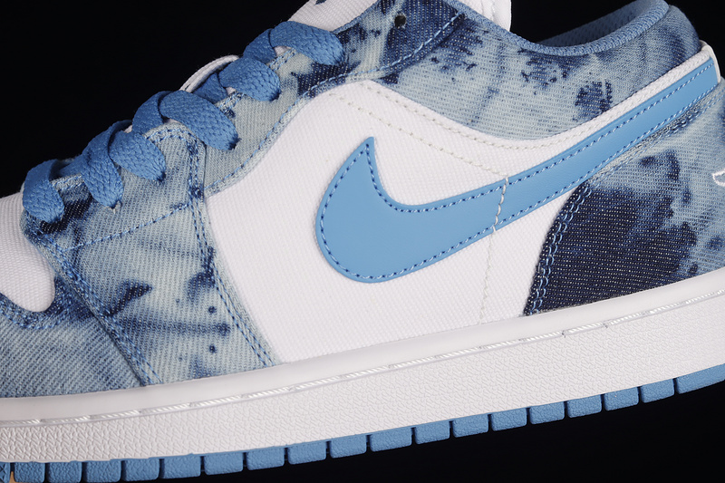 Air Jordan 1 Low Washed Denim White/Dutch Blue/White 19