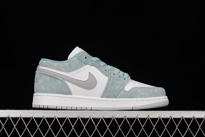 Air Jordan 1 Low New Emerald/White-Light Steel Grey 11