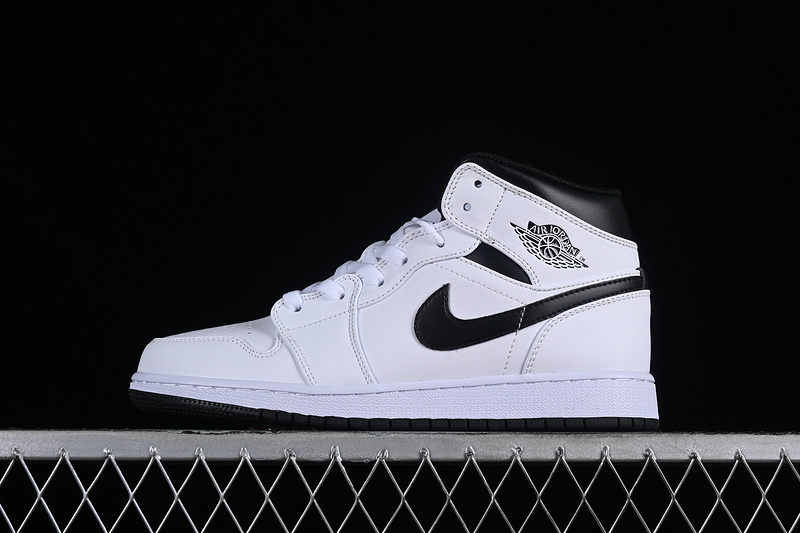 Air Jordan 1 Mid White/Black/White/Black 19