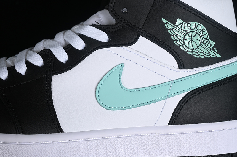 Air Jordan 1 Mid White/Black/Green 3