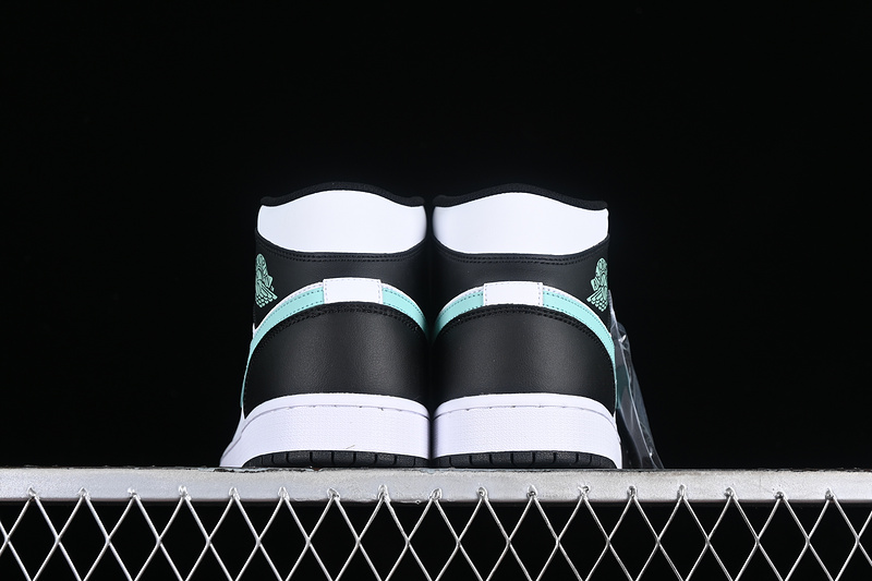 Air Jordan 1 Mid White/Black/Green 17