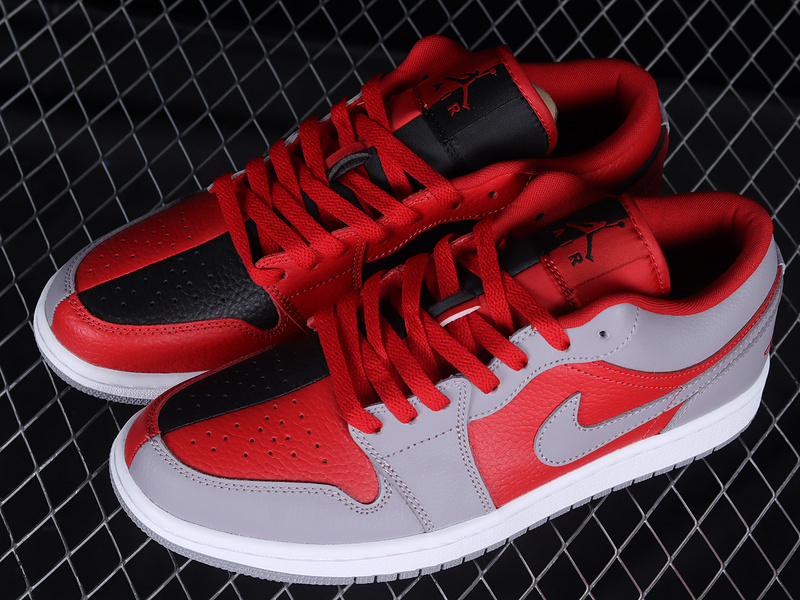 Air Jordan 1 Low Se Split Gym Red/Cement Grey/Black/White 11