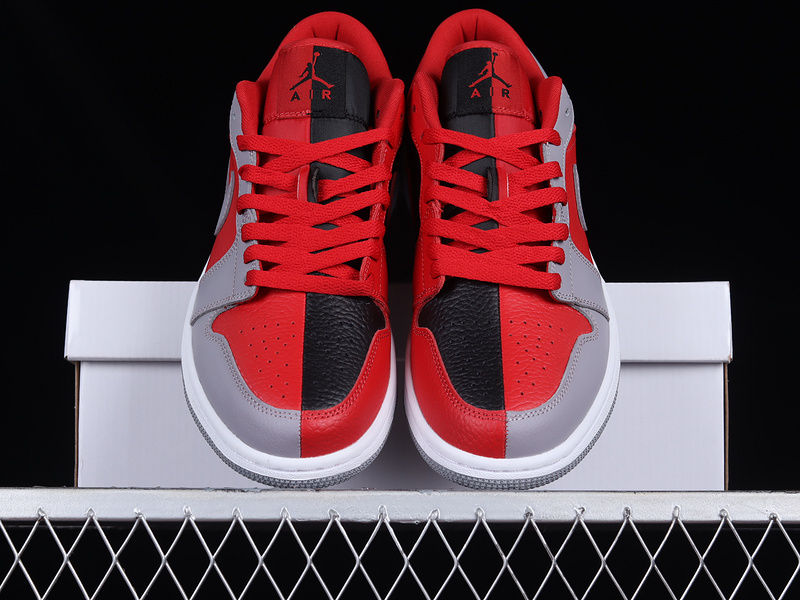 Air Jordan 1 Low Se Split Gym Red/Cement Grey/Black/White 29