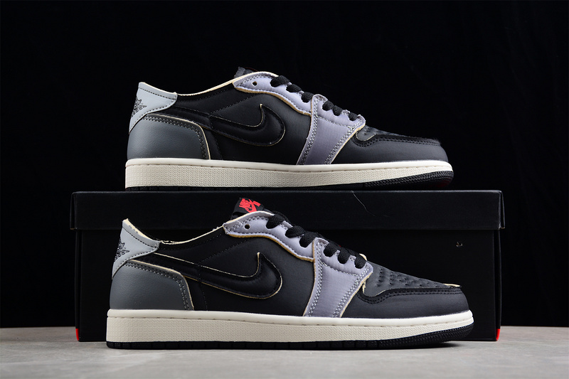 Air Jordan 1 Retro Low Black/Dark Smoke Grey/Light Smoke Grey/Sail/Coconut Milk 23