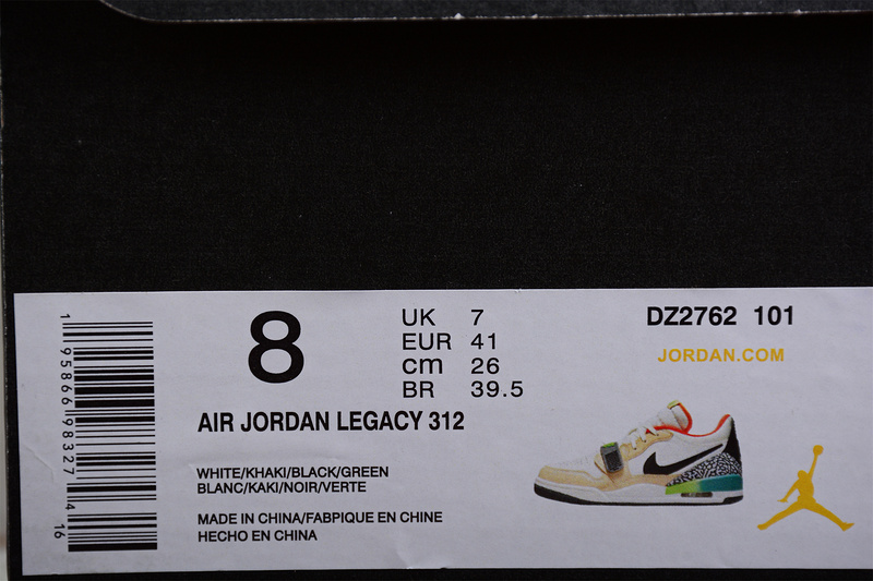 Air Jordan Legacy 312 Low Gradients White/Khaki/Black/Green 5