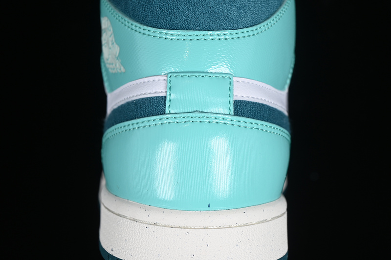 Air Jordan 1 Mid Bleached Turquoise/Barely Green/Sail/Sky Teal 13