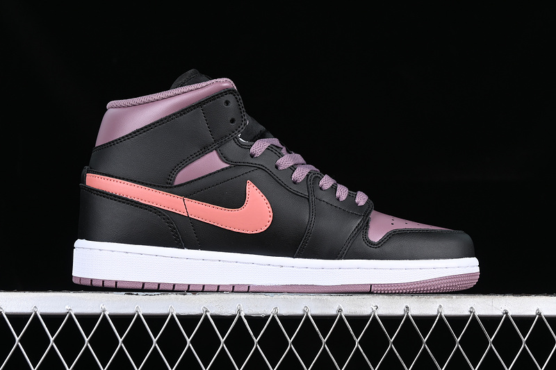 Air Jordan 1 Mid Se Black/Sky J Orange/Sky J Mauve/White 3