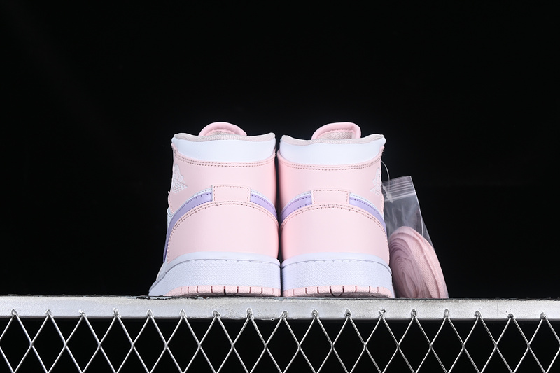 Air Jordan 1 Mid Pink Wash/Violet Frost/White 3