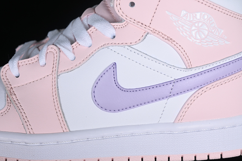 Air Jordan 1 Mid Pink Wash/Violet Frost/White 7