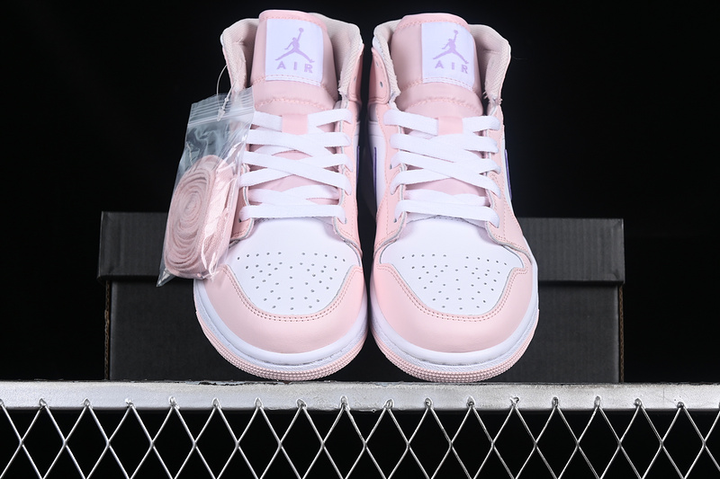 Air Jordan 1 Mid Pink Wash/Violet Frost/White 19