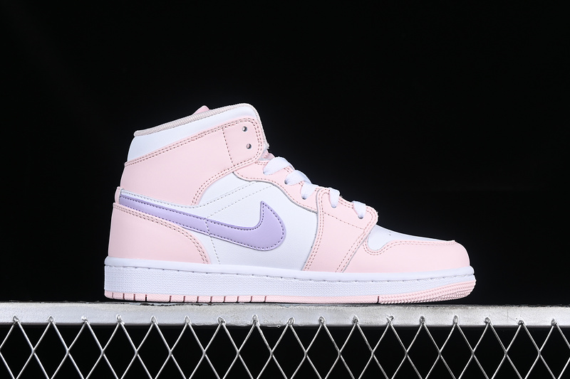 Air Jordan 1 Mid Pink Wash/Violet Frost/White 21