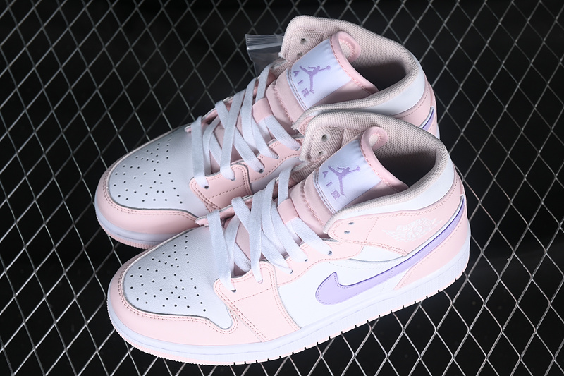 Air Jordan 1 Mid Pink Wash/Violet Frost/White 27