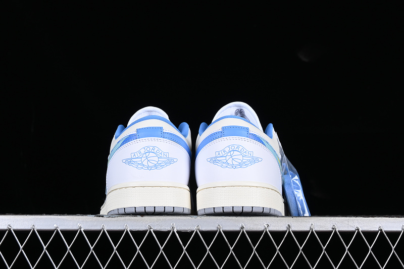 Air Jordan 1 Low Born To Fly Blue/White/Gold 9