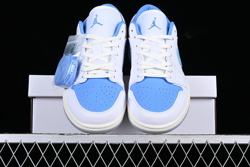 Air Jordan 1 Low Born To Fly Blue/White/Gold 25